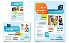 Cleaning Services Flyer & Ad Template - Word, Publisher, InDesign, Illustrator, Pages, QuarkXPress, CorelDraw