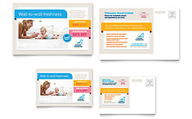 Carpet Cleaning Postcard Template - Word, Publisher, InDesign, Illustrator, Pages, QuarkXPress, CorelDraw