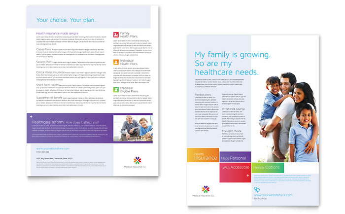 Medical Insurance Datasheet Template - Word, Publisher, InDesign, Illustrator, Pages, QuarkXPress, CorelDraw