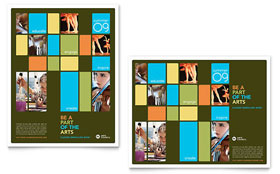 Arts Council & Education Poster Template - Word, Publisher, InDesign, Illustrator, Pages, QuarkXPress, CorelDraw