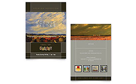 Art Gallery & Artist Invitation Template - Word, Publisher, InDesign, Illustrator, Pages, QuarkXPress, CorelDraw