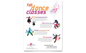 Dance Studio Class Flyer Template - Word, Publisher, InDesign, Illustrator, Pages, QuarkXPress, CorelDraw