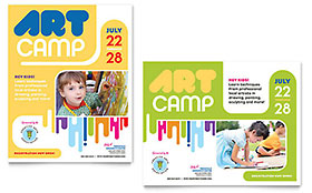 Kids Art Camp Poster Template - Word, Publisher, InDesign, Illustrator, Pages, QuarkXPress, CorelDraw