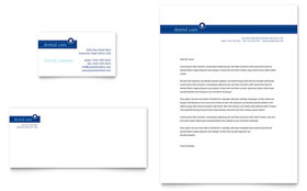 Dentist Office Business Card & Letterhead Template - Word, Publisher, InDesign, Illustrator, Pages, QuarkXPress, CorelDraw