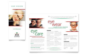Optometrist & Optician Trifold Brochure Template - Word, Publisher, InDesign, Illustrator, Pages, QuarkXPress, CorelDraw