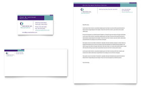 Medical Insurance Company Business Card & Letterhead Template - Word, Publisher, InDesign, Illustrator, Pages, QuarkXPress, CorelDraw