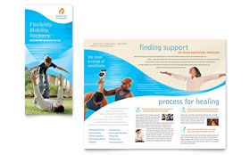 Physical Therapist Trifold Brochure Template - Word, Publisher, InDesign, Illustrator, Pages, QuarkXPress, CorelDraw