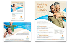 Physical Therapist Flyer & Ad Template - Word, Publisher, InDesign, Illustrator, Pages, QuarkXPress, CorelDraw