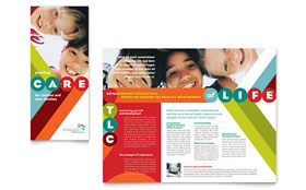 Pediatrician & Child Care Trifold Brochure Template - Word, Publisher, InDesign, Illustrator, Pages, QuarkXPress, CorelDraw