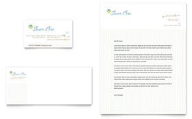 Elder Care & Nursing Home Business Card & Letterhead Template - Word, Publisher, InDesign, Illustrator, Pages, QuarkXPress, CorelDraw