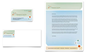 Medical Research Business Card & Letterhead Template - Word, Publisher, InDesign, Illustrator, Pages, QuarkXPress, CorelDraw