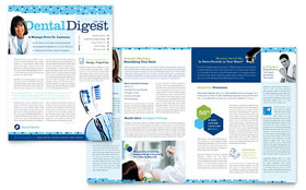 Dentistry & Dental Office Newsletter Template - Word, Publisher, InDesign, Illustrator, Pages, QuarkXPress, CorelDraw
