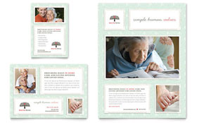 Senior Care Services Flyer & Ad Template - Word, Publisher, InDesign, Illustrator, Pages, QuarkXPress, CorelDraw