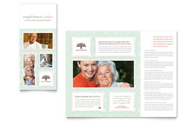 Senior Care Services Trifold Brochure Template - Word, Publisher, InDesign, Illustrator, Pages, QuarkXPress, CorelDraw