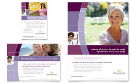 Women's Health Clinic Flyer & Ad Template - Word, Publisher, InDesign, Illustrator, Pages, QuarkXPress, CorelDraw