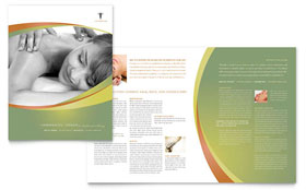 Massage & Chiropractic Brochure Template - Word, Publisher, InDesign, Illustrator, Pages, QuarkXPress, CorelDraw