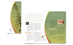 Massage & Chiropractic Trifold Brochure Template - Word, Publisher, InDesign, Illustrator, Pages, QuarkXPress, CorelDraw