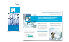 Science & Chemistry Trifold Brochure Template - Word, Publisher, InDesign, Illustrator, Pages, QuarkXPress, CorelDraw