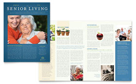 Senior Living Community Newsletter Template - Word, Publisher, InDesign, Illustrator, Pages, QuarkXPress, CorelDraw