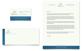 Senior Living Community Business Card & Letterhead Template - Word, Publisher, InDesign, Illustrator, Pages, QuarkXPress, CorelDraw