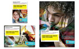 Adolescent Counseling Flyer & Ad Template - Word, Publisher, InDesign, Illustrator, Pages, QuarkXPress, CorelDraw