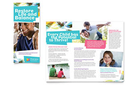 Adolescent Counseling Trifold Brochure Template - Word, Publisher, InDesign, Illustrator, Pages, QuarkXPress, CorelDraw