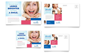Family Dentistry Postcard Template - Word, Publisher, InDesign, Illustrator, Pages, QuarkXPress, CorelDraw