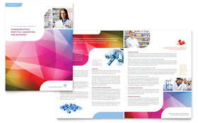 Pharmacy School Brochure Template - Word, Publisher, InDesign, Illustrator, Pages, QuarkXPress, CorelDraw