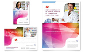 Pharmacy School Flyer & Ad Template - Word, Publisher, InDesign, Illustrator, Pages, QuarkXPress, CorelDraw