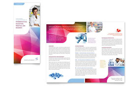 Pharmacy School Trifold Brochure Template - Word, Publisher, InDesign, Illustrator, Pages, QuarkXPress, CorelDraw