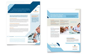 Medical Transcription Datasheet Template - Word, Publisher, InDesign, Illustrator, Pages, QuarkXPress, CorelDraw