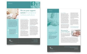 Pregnancy Clinic Datasheet Template - Word, Publisher, InDesign, Illustrator, Pages, QuarkXPress, CorelDraw