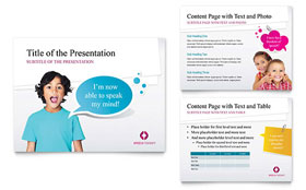 Speech Therapy Education Presentation Template - PowerPoint