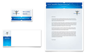 Reflexology & Massage Business Card & Letterhead Template - Word, Publisher, InDesign, Illustrator, Pages, QuarkXPress, CorelDraw