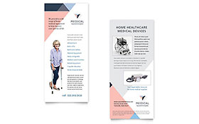Disability Medical Equipment Rack Card Template - Word, Publisher, InDesign, Illustrator, Pages, QuarkXPress, CorelDraw