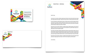 Health Fair Business Card & Letterhead Template - Word, Publisher, InDesign, Illustrator, Pages, QuarkXPress, CorelDraw