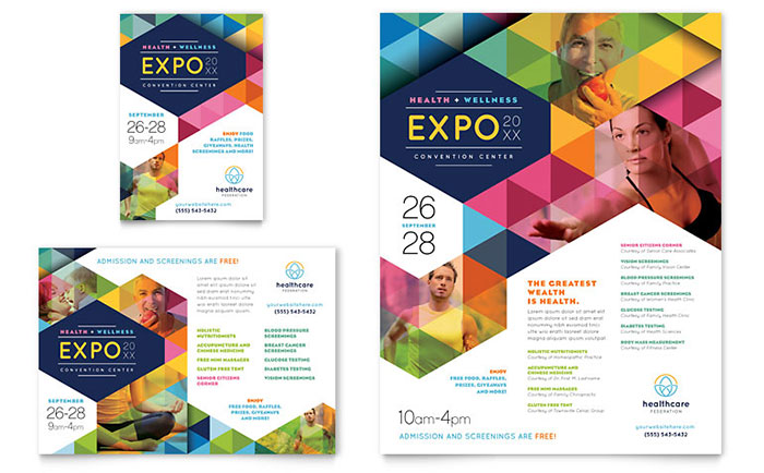Health Fair Flyer & Ad Template - Word, Publisher, InDesign, Illustrator, Pages, QuarkXPress, CorelDraw