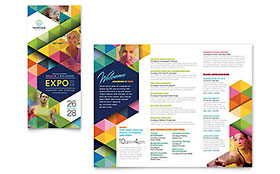 Health Fair Trifold Brochure Template - Word, Publisher, InDesign, Illustrator, Pages, QuarkXPress, CorelDraw