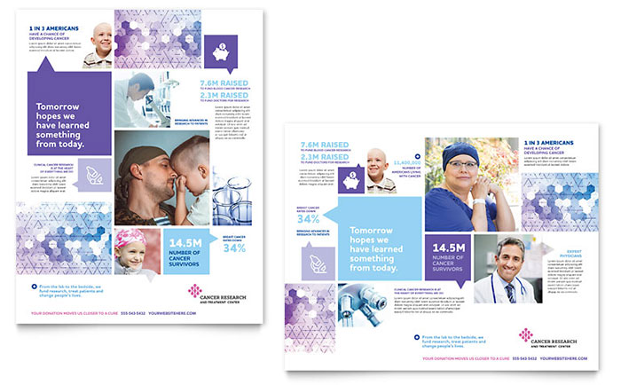 Cancer Treatment Poster Template - Word, Publisher, InDesign, Illustrator, Pages, QuarkXPress, CorelDraw
