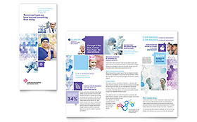Cancer Treatment Trifold Brochure Template - Word, Publisher, InDesign, Illustrator, Pages, QuarkXPress, CorelDraw