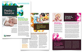 Pediatric Doctor Newsletter Template - Word, Publisher, InDesign, Illustrator, Pages, QuarkXPress, CorelDraw