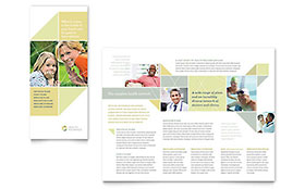 Health Insurance Trifold Brochure Template - Word, Publisher, InDesign, Illustrator, Pages, QuarkXPress, CorelDraw