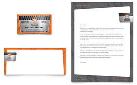 Manufacturing Engineering Business Card & Letterhead Template - Word, Publisher, InDesign, Illustrator, Pages, QuarkXPress, CorelDraw