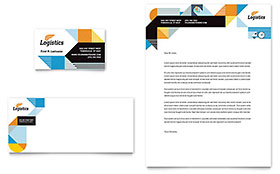 Logistics & Warehousing Business Card & Letterhead Template - Word, Publisher, InDesign, Illustrator, Pages, QuarkXPress, CorelDraw