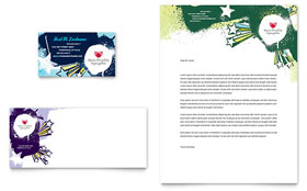 Child Advocates Business Card & Letterhead Template - Word, Publisher, InDesign, Illustrator, Pages, QuarkXPress, CorelDraw