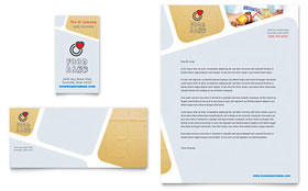 Food Bank Volunteer Business Card & Letterhead Template - Word, Publisher, InDesign, Illustrator, Pages, QuarkXPress, CorelDraw