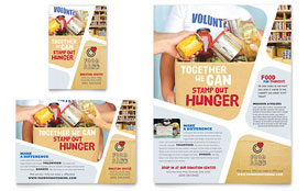 Food Bank Volunteer Flyer & Ad Template - Word, Publisher, InDesign, Illustrator, Pages, QuarkXPress, CorelDraw