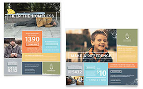 Homeless Shelter Poster Template - Word, Publisher, InDesign, Illustrator, Pages, QuarkXPress, CorelDraw