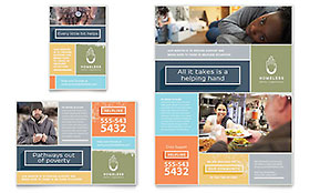 Homeless Shelter Flyer & Ad Template - Word, Publisher, InDesign, Illustrator, Pages, QuarkXPress, CorelDraw