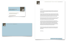 Architect Business Card & Letterhead Template - Word, Publisher, InDesign, Illustrator, Pages, QuarkXPress, CorelDraw
